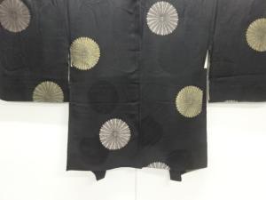 アンティーク　漆菊模様織り出し羽織